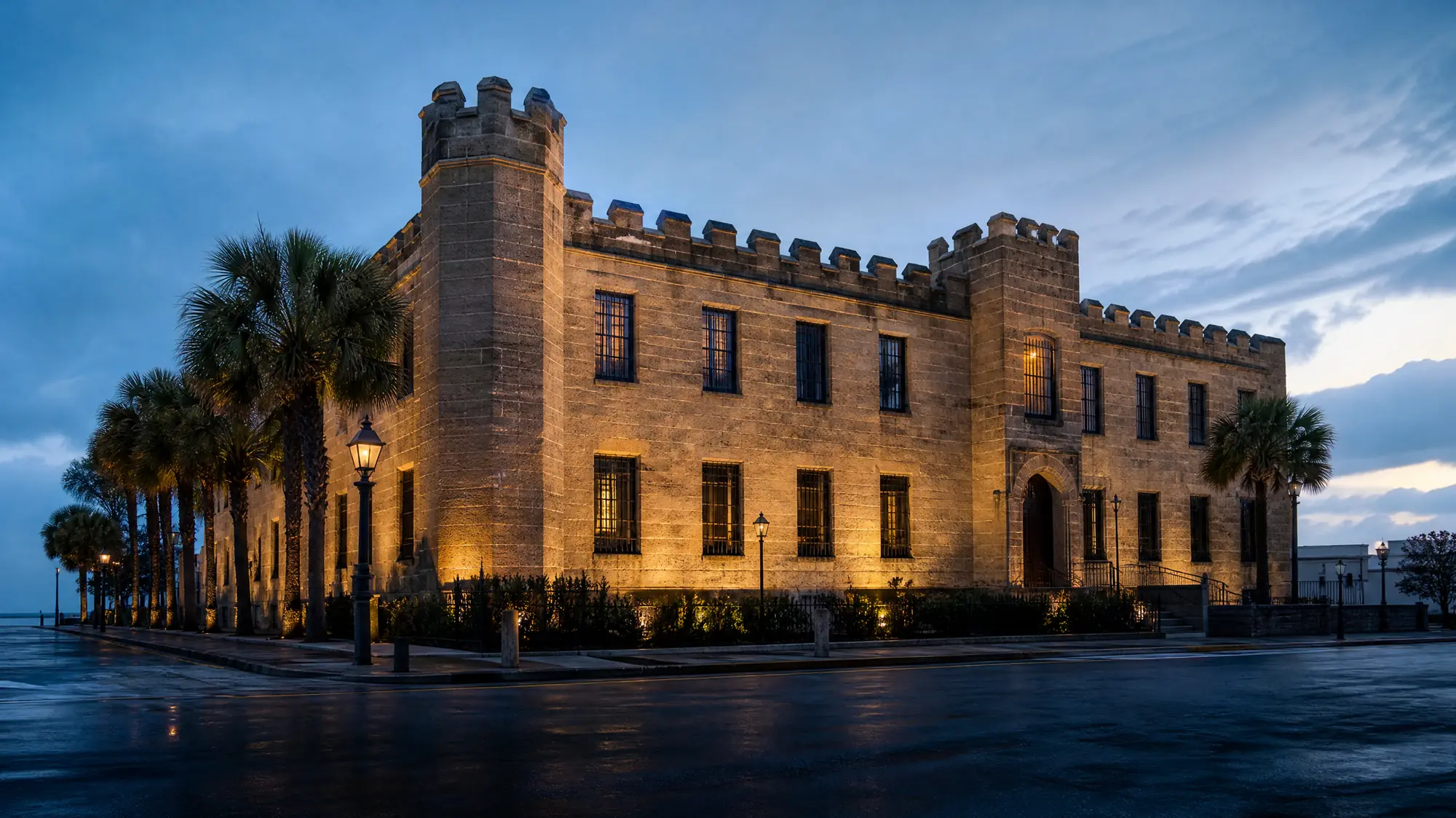 Explore the unrestored ground floor of this 1802 prison on a guided evening ghost tour.